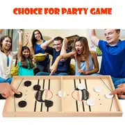 Wooden Foosball Board Game, Slingshot Table Hockey Party Game, Christmas, Halloween And Thanksgiving Gift - Perfect For Families