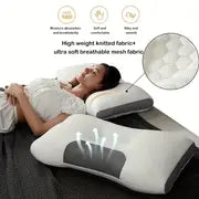 1pc Cervical Neck Pillow For Sleeping, 3D SPA Massage Pillow Partition To Help Sleep And Protect The Neck Pillow