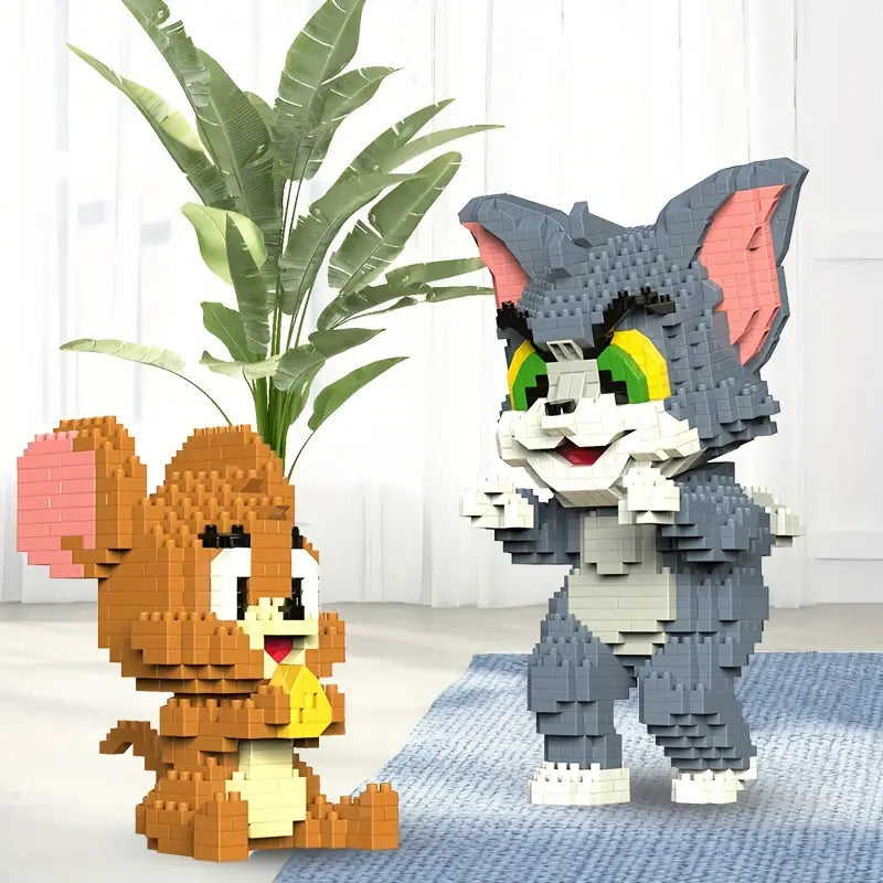 Cat And Mouse Building Blocks Toy, Creative Building Block Toys, Decoration Educational Toys, Gifts For Boys And Girls