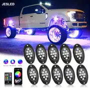 Rock Lights For Trucks, 4/6/8/10 Pods RGB LED Rock Lights With APP/Remote Control & Music Mode, For Pickup Off Road Jeep RZR SUV ATV UTV Car