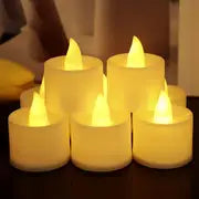 24pcs Flameless Tea Lights: Battery-Operated Candles for Home Decor & Gifts