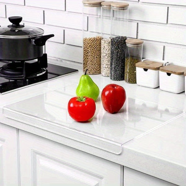 Upgrade Your Kitchen with this Anti-Slip Acrylic Transparent Cutting Board - Perfect for Home, Restaurant & Dorm!