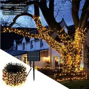 140ft 400 LED Solar Fairy String Lights, 8 Modes Timer Function Solar String Lights, Waterproof Christmas Tree Lights, Twinkle Fairy Mini Lights For Tree Garden Wedding Patio, Fence, Balcony, Party Xmas Outside Decoration