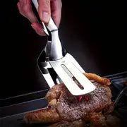 3pcs Steak Clamps, Serving Tongs, Food Tongs, Barbecue Tongs, Stainless Steel Cooking Tongs For Steak, Fish, Bread, Hamburger, BBQ, Pancake, Egg, Pie, Pizza, Bread Tongs, Steak Tongs, Salad Tongs, Dessert Tongs For Buffet, Kitchen Tools