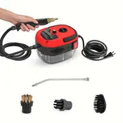 1pc 2500W Portable Handheld Steam Cleaner High Temperature Pressurized Steam Cleaning Machine With Brush Heads For Kitchen Furniture Bathroom Car (US Plug) Vacuum Accessories Cleaning Supplies Small Kitchen Appliance