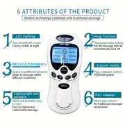 Professional Physiotherapy Tens Electrical Muscle Stimulator Physiotherapy Electrodes Pulse Relaxing Massager For Men And Women