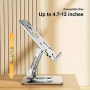 360-degree Swivel Tablet Stand Mobile Phone Tablet Stand Aluminum Alloy Multifunctional Desktop Lazy Stand 360 Degrees Swivel Foldable Light And Easy To Carry