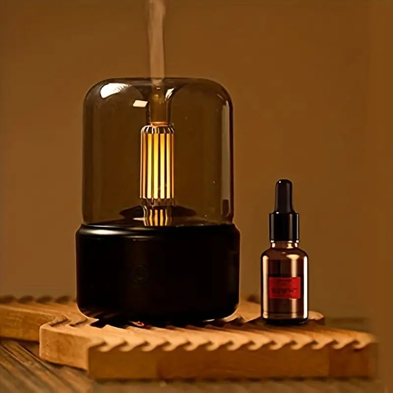 120ML Aroma Diffuser: Enjoy a Noiseless, Candlelight Flame Air with Auto-Off Protection for Home, Office, Spa, Yoga & Bedroom!