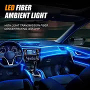 19.69 Feet Car LED Strip Light, RGB Interior Car Ambient Lights, 5-In-1 With 236.22 Inches Multicolor Dash Ambient Interior Lighting Kits, Music Mode Sound Active And Mobile APP Wireless Control,Compatible With All Car Models.