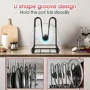 1pc Pot Rack Organizers, 8 Tiers Pots And Pans Organizer For Kitchen Organization & Storage, Adjustable Pot Lid Holders & Pan Rack For Kitchen, Lid Organizer For Pots And Pans