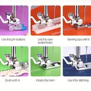 Electric Sewing Machine Portable Electric Sewing Machine Multifunctional Home Sewing Machine Repair Machine Adjustable Speed Overlock 12 Stitches Patterns For Children Parents Beginners Hobbyists Light Weight