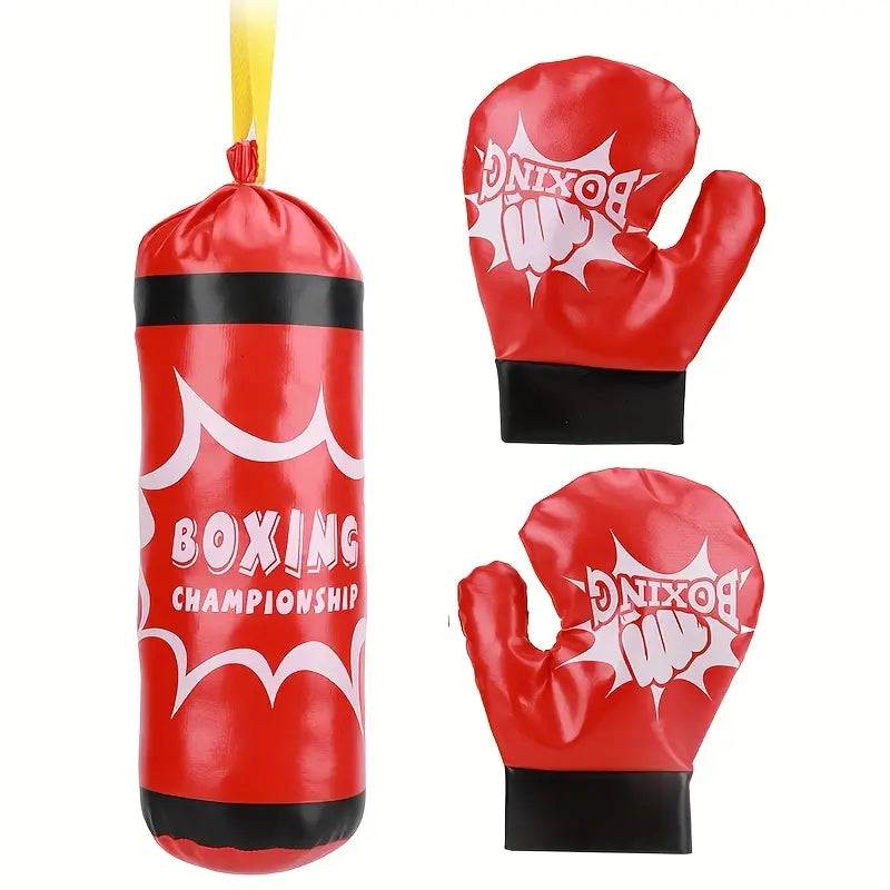 Kids Boxing Set Sandbag Gloves Sports For Children, Freestanding Blow Up Bouncing Boxing Bag For Exercise, Bop Bag & Bop Gloves Set Kids Punching Bag With Gloves, Halloween Christmas Gift