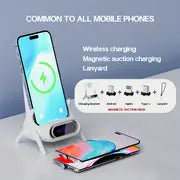 For All Cell Phone Wireless Charging Bracket Set Version Office Portable Wireless Charging Bracket Home Desktop Fast Charging Bracket Portable Automatic Charger For Cell Phone Wireless Charging Accessories