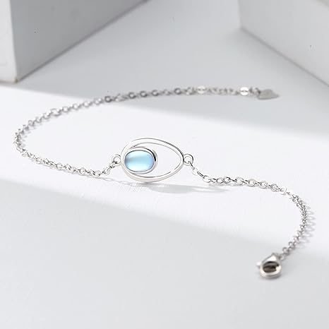 Ladies moonstone/turquoise earrings, 925 sterling silver pendant earrings ladies girl jewelry gift