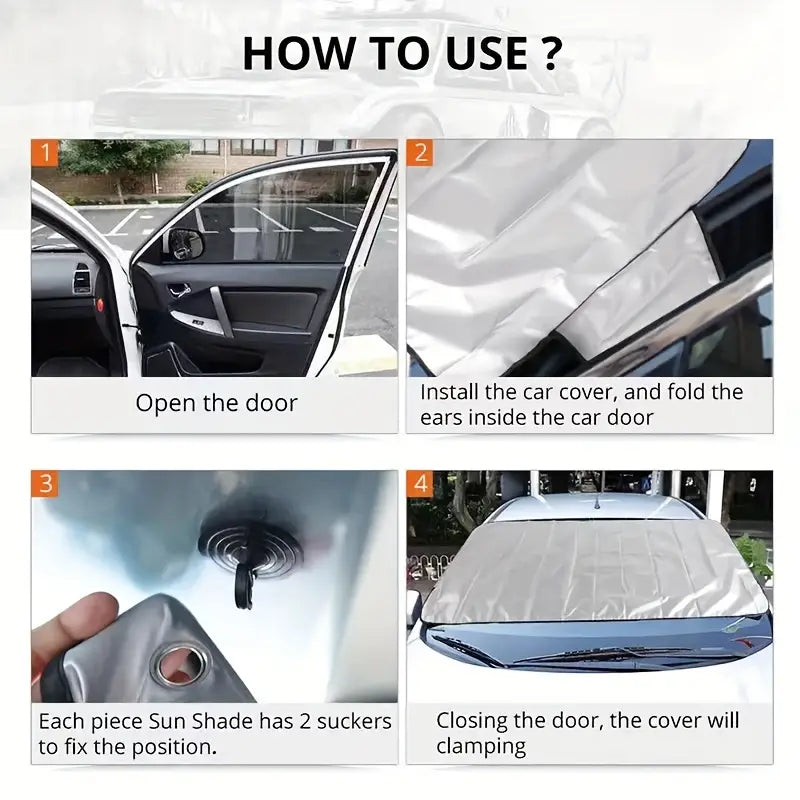 Car Snow Cover Foldable Car Windshield Cover Winter Snow Cover Summer Sun Shade