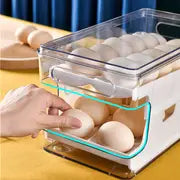 Rolling Slide Food Fridge Drawer Double-layer Egg Tray Container, Refrigerator Organization Household Kitchen Accessories