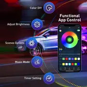 16 Million Dream Colors Chasing - Underglow Kit For Cars, SUVs & Trucks With App & Remote Control