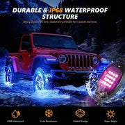 Rock Lights For Trucks, 4/6/8/10 Pods RGB LED Rock Lights With APP/Remote Control & Music Mode, For Pickup Off Road Jeep RZR SUV ATV UTV Car