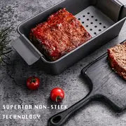 Set, Meat Loaf Pan Bread Pan With Insert (9.84''x5.7''), 2pcs Large Healthy Coating Meatloaf Pan With Drain Drip Tray, Baking Tools, Kitchen Gadgets, Kitchen Accessories, Home Kitchen Items