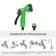 1pc Expandable Garden Hose Flexiable Water Hose With 7 Function Nozzle Lightweight Retractable Garden Hose For Outdoor,50ft-200ft