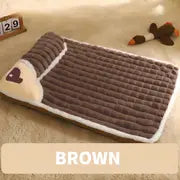 Cozy Pet Beds For Small, Medium & Large Dogs - Soft Plush With Neck Pillow & Non-Slip Bottom For Winter Sleeping