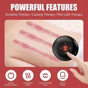 Wireless Charging Intelligent Vacuum Cupping Massager Instrument - High Suction Hot Compress Massage for Pain Relief