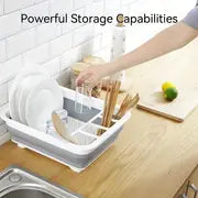 Space-Saving Kitchen Drying Rack - Collapsible Dish Drainer, Bowl Drain, Tableware Holder & Fruit Basket Organizer