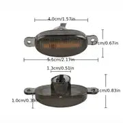 4pcs Smoked Lens Amber Car Light, LED Front Grille Running Lights For Modify Off-road Vehicles