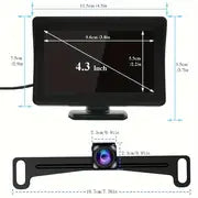 Car Rear View System With Camera And 4.3" Car LCD Display