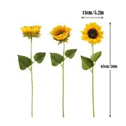 12pcs, Artificial Sunflower Flowers, Long Stem Silk, Fake Sunflowers Decoration, Premium Oxidation Resistance Artificial Flower, Wedding Bridal Shower Engagement Bachelor Birthday Party Supplies, Holiday Accessory