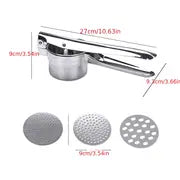 Set, Potato Ricers, Heavy Duty Stainless Steel Potato Masher, Press And Mash Kitchen Utensil, Garlic Presser, For Vegetable, Fruit, Kitchen Gadgets, Kitchen Stuff, Kitchen Accessories, Home Kitchen Items