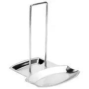 1pc Stainless Steel Pot Lid Rack Shelf with Drain Tray Bracket - Free Punching Soup Spoon Rack with Removable Shelf - Kitchen Accessories for Easy Pot Cover Storage and Drainage