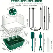 4 Packs, Grow Your Own Plants With This Complete Seed Starting Kit Includes 4/5/6 Pack Seedling Starter Trays, Full Spectrum Grow Light, Time Controller, Humidity Dome, And Dishwasher Safe Trays