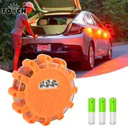 1pc Auto Flashing Emergency Car Warning Lights LED Flare Roadside Safety Puck