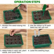 4 Packs, Grow Your Own Plants With This Complete Seed Starting Kit Includes 4/5/6 Pack Seedling Starter Trays, Full Spectrum Grow Light, Time Controller, Humidity Dome, And Dishwasher Safe Trays