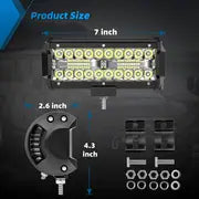 Led Light Bar 2pcs 7 Inch 240W 24000lm Led Pods Lights