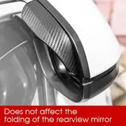 2Pcs/Set Carbon Fiber Texture Car Rearview Mirror Rain Eyebrow - Fits All Car Models!