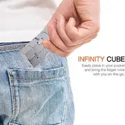 New Version Finger Toys - Metal Infinity Cube Ultra Durable Sensory Gifts For Adults And Teens Kids Christmas、Halloween、Thanksgiving Gift Halloween、Christmas gift、Thanksgiving Day