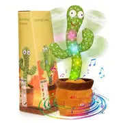 1pc Dancing Cactus Twisting Singing Lighting Learning Tongue Talking Enchanting Plush Toys For Christmas Birthday Gift