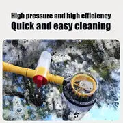 Car Wash Brush Cleaning Kit 360° Spin Car Mop Microfiber Car Cleaning Brush Detachable Extendable Scrub Brush Garden Hose Spray Nozzle Spray Gun