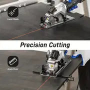 1 Set 4 Amp 3500 RPM Circular Saw, Max. Cutting Depth 1-11/16"(90°),1-1/8"(45°)Compact Saw With 4-1/2" 24T TCT Blades, Vacuum Adapter, Blade Wrench, And Rip Guide