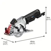 1 Set 4 Amp 3500 RPM Circular Saw, Max. Cutting Depth 1-11/16"(90°),1-1/8"(45°)Compact Saw With 4-1/2" 24T TCT Blades, Vacuum Adapter, Blade Wrench, And Rip Guide