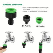 1pc Expandable Garden Hose Flexiable Water Hose With 7 Function Nozzle Lightweight Retractable Garden Hose For Outdoor,50ft-200ft