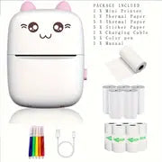 Compact & Wireless Portable Mini Printer For Photos, Labels, Receipts & More - Compatible With IOS & Android