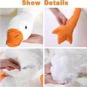 Duck Plush Toys Fluffy Sleep Pillow, Cute Animal Stuffed Swan Goose Soft Dolls Floor Mat Girls Birthday Gift