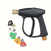 High Pressure Washer Gun, 3000 PSI Max With 5-Color Quick Connect Nozzles M22 Hose Connector 3.0 TIP
