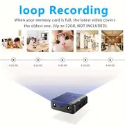 1pc Mini Built-in Battery Camera, Night Vision Motion Detection, Surveillance Camera Puppy Camera Nanny Cam Monitor, Home Security Camera, No Wifi NO APP