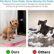 Dog Litter Box, Indoor Pee Pad Holder Puppy Pee Mesh Potty Training Tray Portable Mesh Dog Toilet