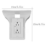 1 Pack, Standard Vertical Duplex Decorative Outlet Space Saving For Smart Home Speakers, White Outlet Shelf Wall Holder, Power Tools, Toothbrush