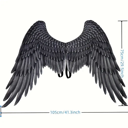 Angel Wings Accessories Carnival Madi Gras Halloween Large Black Wings Costume Props